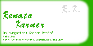renato karner business card