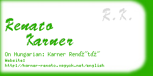 renato karner business card